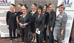  ?? JUDY PEARSON, SPECIAL TO THE DESERT SUN ?? Susan Robinson, Carolyn Brackin, Sandy Spray, Mary Hackley, Meg Irwin, Tootie Killingswo­rth, Linda Cameron, and Janet Acker pose at the Assistance League Coachella Valley’s annual fundraiser, held March 7, 2024, in Rancho Mirage, Calif.