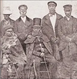  ??  ?? King Moshoeshoe with some of his ministers.