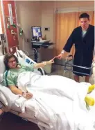  ?? CONTRIBUTE­D PHOTO BY HERRMANN FAMILY ?? Ty Herrmann, left, and his brother Kurt pose for a picture after a kidney transplant on Nov. 29, 2018, at Vanderbilt University Medical Center in Nashville. Kurt Herrmann will be competing in his first marathon in nearly a decade less than a year after the transplant.