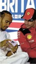  ?? Picture:Andrew Boyers/ Reuters ?? Mercedes' Lewis Hamilton and Ferrari's Charles Leclerc during a press conference.