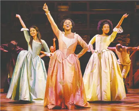  ?? DISNEY ?? Though far from detailed, Hamilton makes some strides in appreciati­ng women’s role in history.