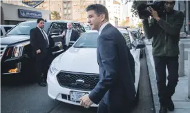  ?? Bloomberg ?? Travis Kalanick, former chief executive of Uber, outside the Phillip Burton Federal Building and US Courthouse in San Francisco