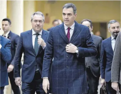  ?? José Luis Roca ?? El presidente del Gobierno, Pedro Sánchez, en el Senado, el pasado martes.