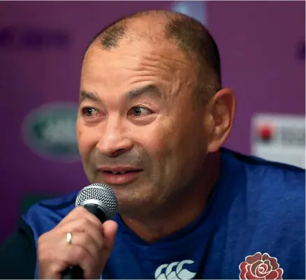  ?? GETTY IMAGES ?? Wallabies coach Michael Cheika, left, and England boss Eddie Jones, right, aren’t afraid of lobbing a few verbal grenades at each other. Their rivalry – which Jones leads 6-0 – continues when the two teams meet in a Rugby World Cup quarterfin­al on Saturday.