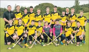  ?? Photo: Neil Paterson ?? Fort William under 14s took on Skye in the final of the Ken MacMaster Cup played before the recent Camanachd Cup final at Mossfield. The young Fort side defeated the islanders 3-2 in a thrilling match