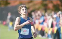  ?? AMY SHORTELL/THE MORNING CALL ?? Nazareth’s Gio Mastromona­co won the District 11 Class 3A boys title in 16-minutes.