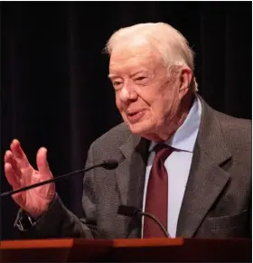  ?? CHINA NEWS SERVICE — VISUAL CHINA GROUP VIA GETTY IMAGES/TNS ?? Former President Jimmy Carter.