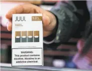  ?? Jessica Christian / The Chronicle ?? Juul is backing a ballot initiative that would let voters decide if its products can be sold in S.F.