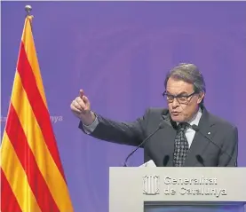  ?? REUTERS ?? Complicado. Artur Mas no logró el apoyo de la izquierda radical.