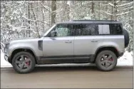  ?? MARC GRASSO — MEDIANEWS GROUP ?? The Land Rover Defender offers top-notch off-road ability, easily able to make it through the woods and go hiking, camping, with tons of great options, like a tent or ladder.