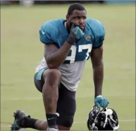  ?? JOHN RAOUX — THE ASSOCIATED PRESS ?? Jaguars defensive tackle Malik Jackson, seen in 2018, was confident Wednesday that he could return to form with his new Eagles team.