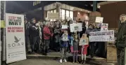  ??  ?? Campaigner­s at Wokingham Borough Council’s offices