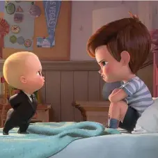  ?? DREAMWORKS ANIMATION ?? Alec Baldwin voices a tiny suit-wearing CEO in The Boss Baby.
