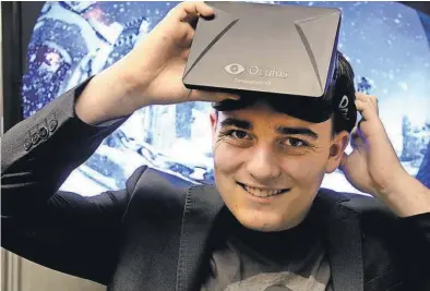  ?? FILE PHOTO BY ROBERT HANASHIRO, USA TODAY ?? Palmer Luckey, shown in 2013 shortly after creating the Oculus Rift. Facebook bought Oculus for $ 2 billion in 2014. Luckey’s net worth reportedly is $ 700 million.