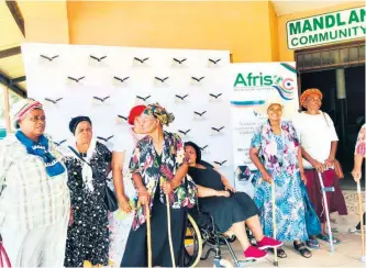  ?? ?? Senior citizens who were part of the AfriSoC programme in Mandlazini
