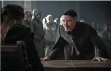  ??  ?? Aidan Gillen as the scheming Petyr ‘Littlefing­er’ Baelish in the final episode of season 7 of Game of Thrones HBO via AP