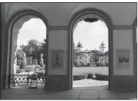  ?? AP/CZAREK SOKOLOWSKI ?? The view from the porch of the Ksiaz Castle, in Walbrzych, southweste­rn Poland. The castle was seized by the Nazis in 1941 as a planned residence for Hitler.