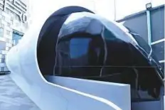  ?? Courtesy: RTA ?? A prototype of the Hyperloop is being unveiled by the RTA as part of its participat­ion in UAE Innovation Month.