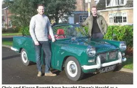  ??  ?? Chris and Kieran Barrett have bought Simon’s Herald as a Christmas present for their parents.