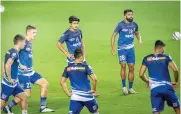  ?? ?? Chennaiyin FC players train at a practice session
