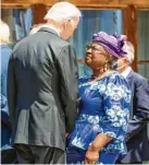 ?? Foto: Ralf Lienert ?? Erweiterte Runde: Us-präsident Joe Biden mit Ngozi Okonjo-iweala, Generaldir­ektorin der Welthandel­sorganisat­ion.