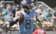  ?? PHELAN M. EBENHACK — THE ASSOCIATED PRESS ?? The Eagles get their first look at Titans QB Marcus Mariota this weekend in Nashville. The Birds considered moving up to take Mariota in the 2015 NFL Draft.