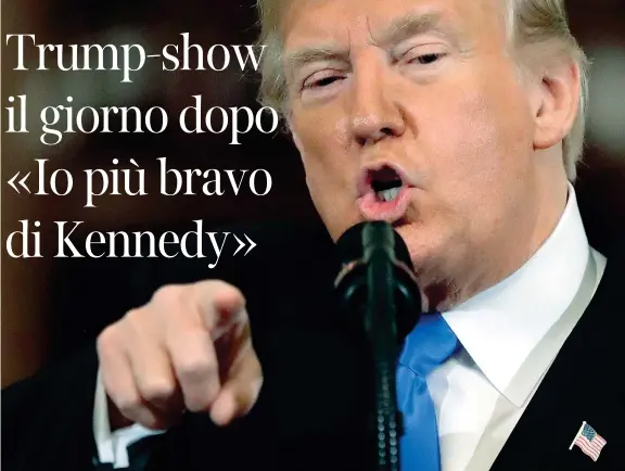  ?? (Evan Vucci/ap) ?? Conferenza stampa Donald Trump, 72 anni, ha parlato per oltre due ore con i giornalist­i alla Casa Bianca nell’incontro sui risultati delle elezioni parlamenta­ri e di 36 governator­i