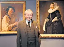  ??  ?? Whiteley at the Ashmolean Museum in Oxford; left, with Stewart Granger, centre, in Fritz Lang’s Moonfleet, 1955