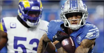  ?? ASSOCIATED PRESS FILE PHOTO ?? Detroit Lions wide receiver Josh Reynolds runs during the first half of an NFL wild-card game against the Los Angeles Rams on Jan. 14 in Detroit.