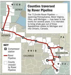  ?? Source: Energy Transfer, Esri James Hilston/Post-Gazette ??