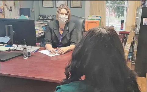  ?? (Cary Jenkins/Arkansas Democrat-Gazette) ?? “I felt like a failure in not making it work. In domestic violence, we always kind of talk about how people have their rock bottom moment or kind of epiphany.”