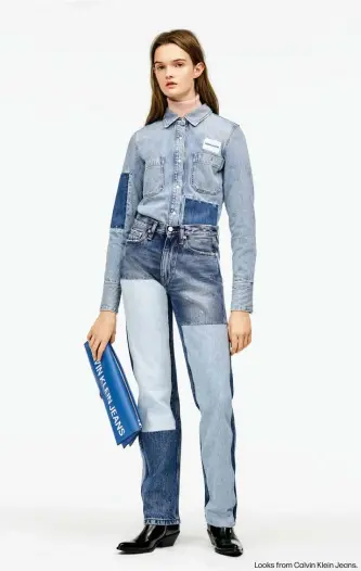  ??  ?? Looks from Calvin Klein Jeans.