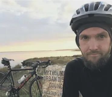  ??  ?? GOOD EFFORT: Matt cycled 570 miles in total for his charity challenge.