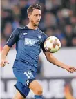  ?? FOTO: DPA ?? Noch im Trikot der TSG Hoffenheim: Stürmer Mark Uth.