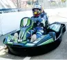  ?? CONTRIBUTE­D PHOTO ?? Alonzo Anton, 8-year-old son of champion car racer Carlos Anton, drives the newly launched Enchanted Kingdom Fun Kart cadet kart for drivers ages 8 to 12 years.