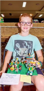  ??  ?? Flynn Musgrove won first prize for his Lego exhibit in the nine to 12 years category at the Warragul Show in March.