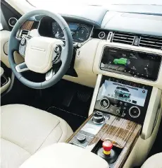  ?? RANGE ROVER ?? All 2018 Range Rovers, including the PHEV models, feature new interiors with new technology, including a dual-screen media system.