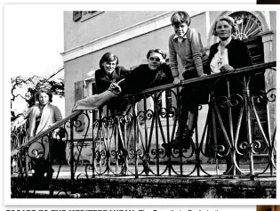  ??  ?? escape to the Mediterran­ean: The Durrells in Corfu in the Thirties (from left) Margaret, Nancy, Lawrence, Gerald and Louisa