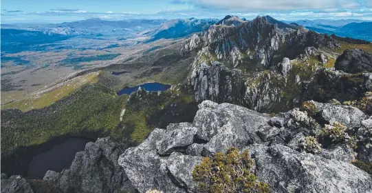  ?? Picture: Thomas Young ?? The Western Arthurs Range from Mt Hesperus. Work continues on repairs to tracks the eastern end of the range.