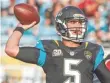  ?? PHIL SEARS, USA TODAY SPORTS ?? Jaguars decided to switch to Blake Bortles as starting QB.