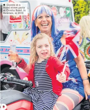  ??  ?? Guests at a Royal street party at Crosby Road, in Birkdale, in 2016