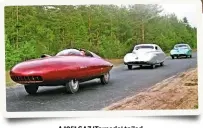  ??  ?? A 1951 GAZ 'Torpedo' tailed by two streamline­d 1950 Pobeda 'Sport' models in the 'linear' race of 1951.