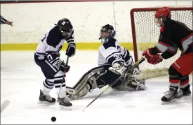  ?? File photo ?? Dylan Nault (30) and the Burrillvil­le hockey team face Cranston West in the first round of the Burrillvil­le Winter Classic at Levy Rink at 3 p.m. today.