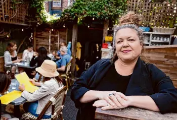  ?? Lea Suzuki/ The Chronicle ?? Owner Megan Cornelius stands for a portrait at Zazie on Thursday in San Francisco. Zazie has a tip- and service charge-free payment structure.