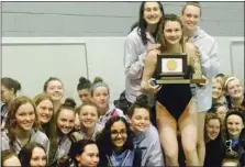  ?? KEV HUNTER/MEDIANEWS GROUP ?? Nicole Chiappa won four gold medals to help North Penn capture the SOL Continenta­l trophy.
