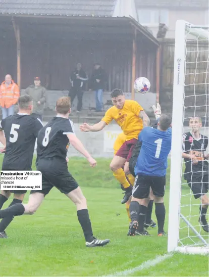  ?? 1310131018­kennoway_005 ?? Frustratio­n Whitburn missed a host of chances