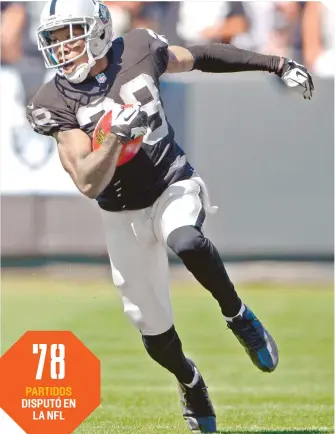  ?? / FOTO: REUTERS ?? Adams fue jugador de los Raiders, entre otros equipos.