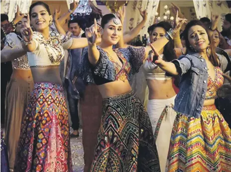  ?? Balaji Motion Pictures ?? From left, Sonam Kapoor, Kareena Kapoor Khan and Swara Bhaskar bring a sparkling energy to the female buddy comedy ‘Veere di Wedding’