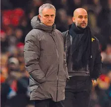  ?? AFP ?? Josè Mourinho, 55 anni e Pep Guardiola, 47