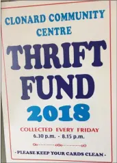  ??  ?? The weekly thrift fund collection is a tradition in many parishes around the country - including Clonard in Wexford.